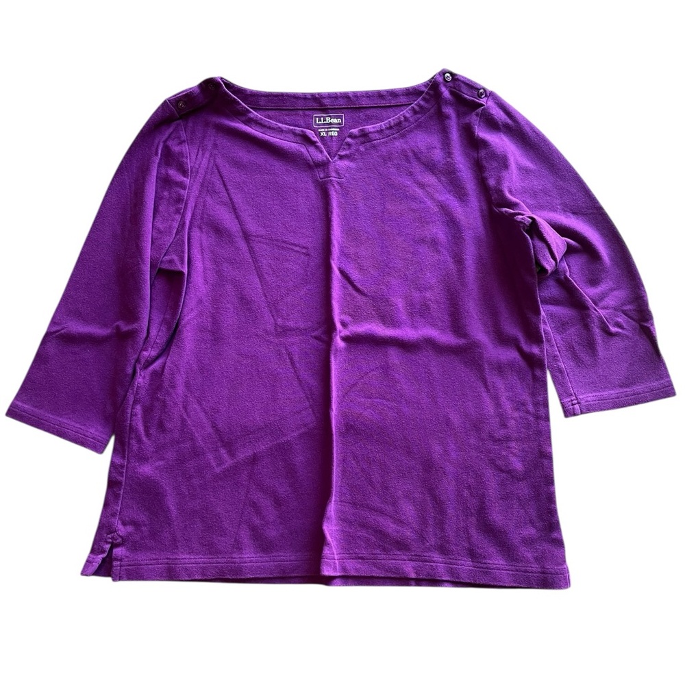 L.L. Bean woman’s size XL Rich Purple V-Neck Top